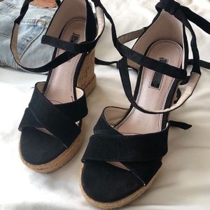 TOPSHOP TIE UP WEDGES
